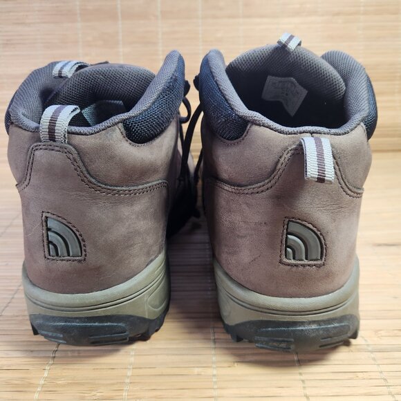 The North Face Hikers Mens 10.5 Waterproof Dark Brown Leather Mid Hiking Boots - Picture 8 of 14